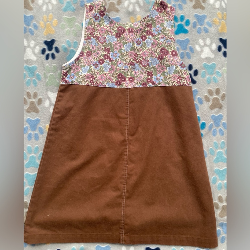 Vintage Girl Scouts Floral Dress & Brownie Outfit Size 12 Made in USA